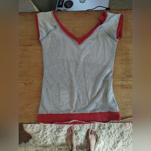 Nikita mesh top red and gray